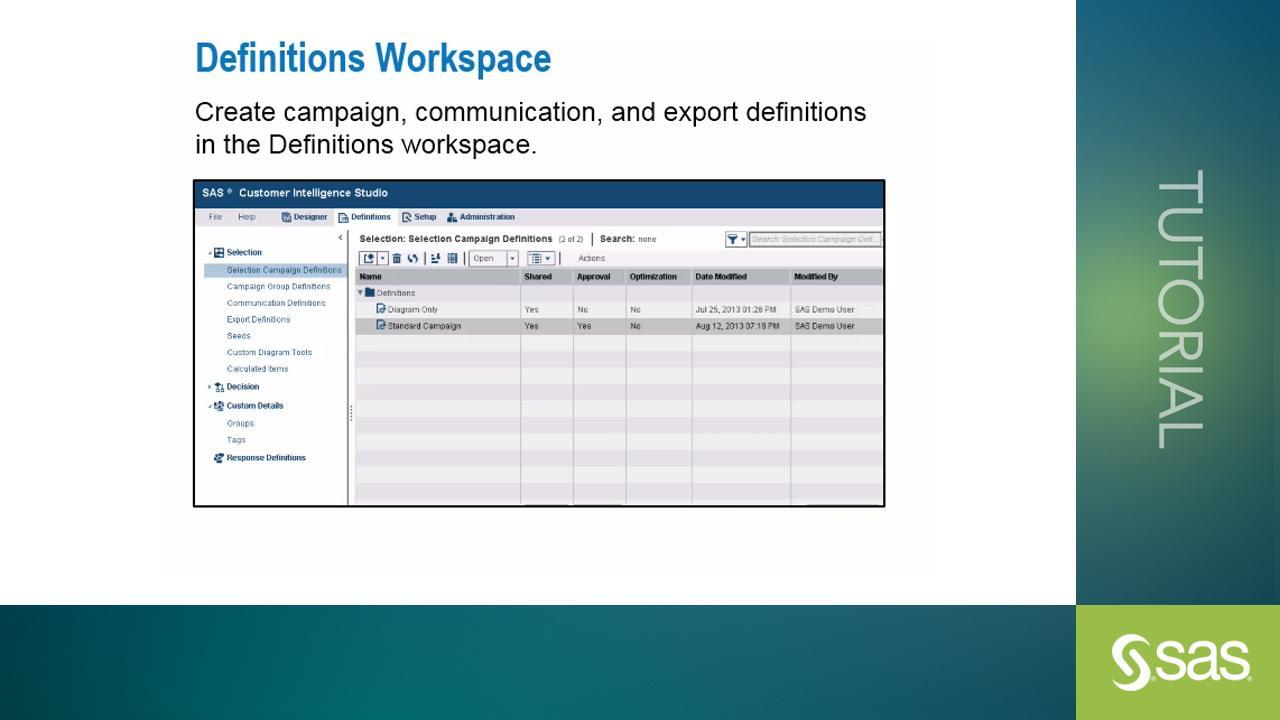 Screenshot van SAS Marketing Automation software.