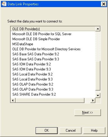 Afbeelding van SAS OLAP Server tools.