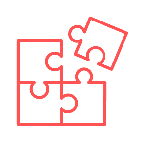 Icon met kleine puzzel