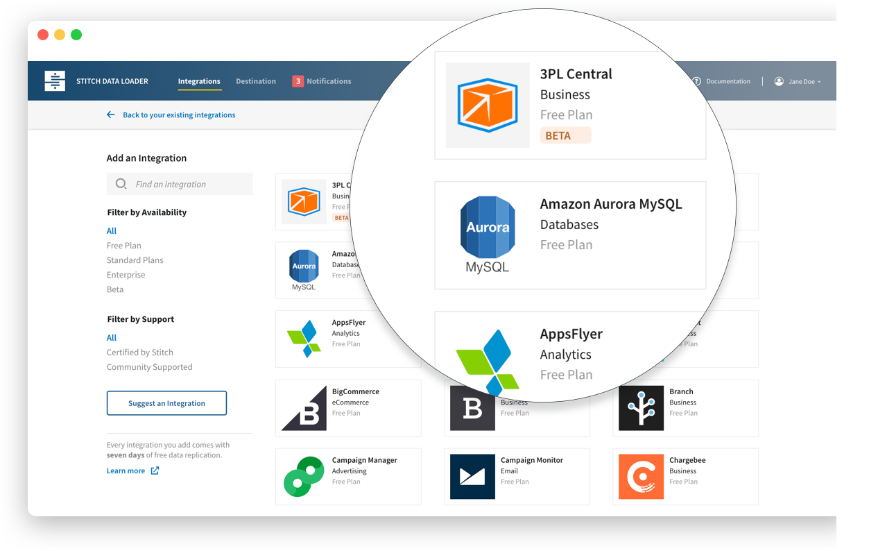 Screenshot van Talend Data Integration software.