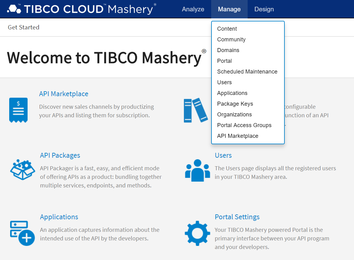 Afbeelding van TIBCO Cloud Mashery tools.
