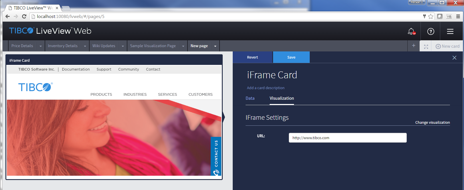 Afbeelding van TIBCO Liveview tools.