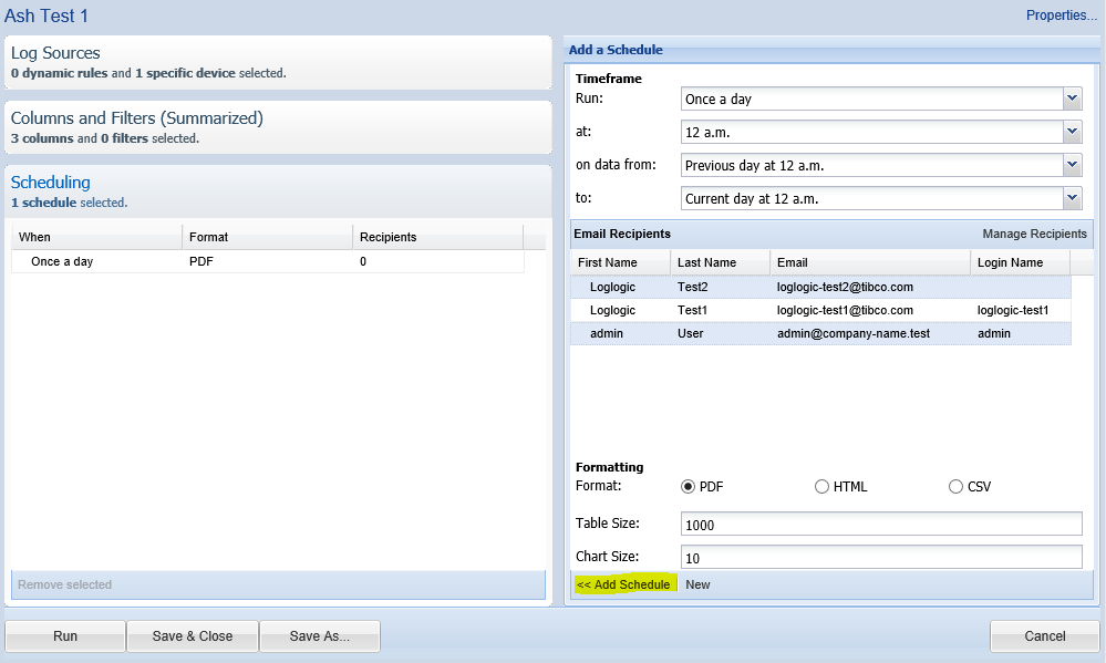 Afbeelding van TIBCO Loglogic tools.